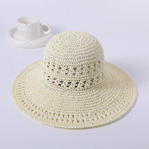 Open Weave Large Brim Hat