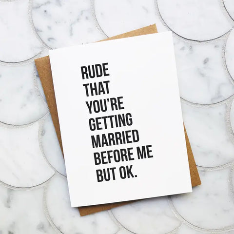 Rude But OK Wedding Card