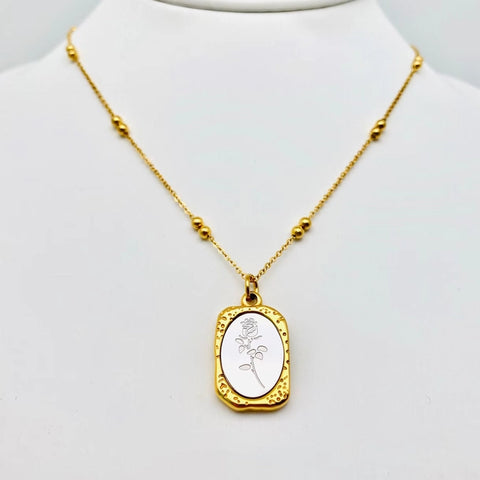 Magic Mirror Rose Necklace