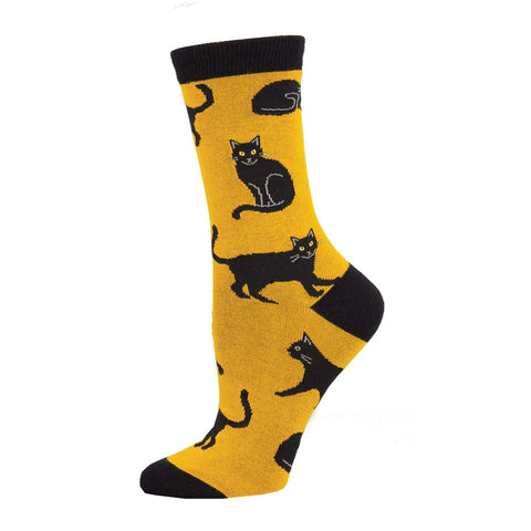 Black Cat Gold Socks