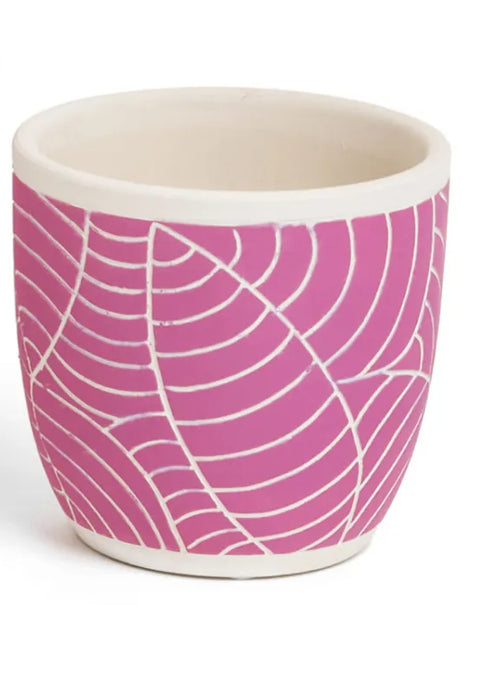 Small Planter With Plum Leaves