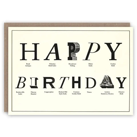 Typographic Birthday Card