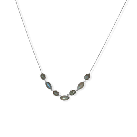 Multi-Shaped Labradorite Necklace