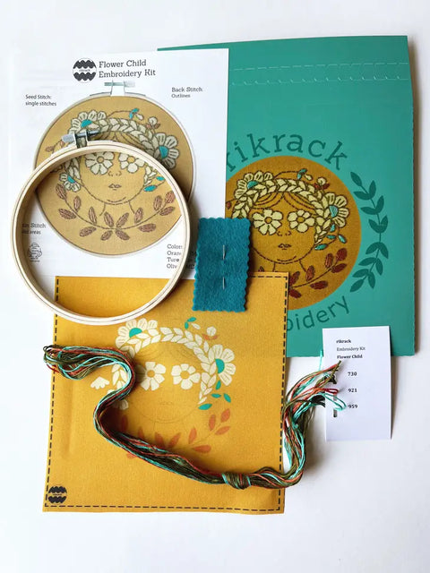 Flower Child Embroidery Kit