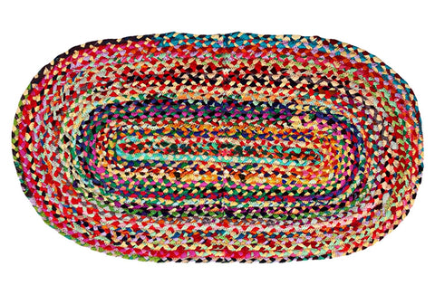 Multi Color Oval Rug