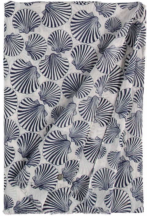Navy Shell Scarf
