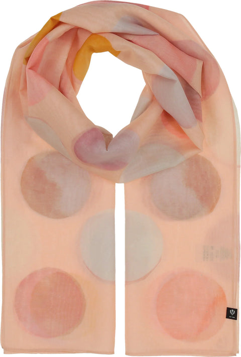 Pale Peach Polka Dot Scarf