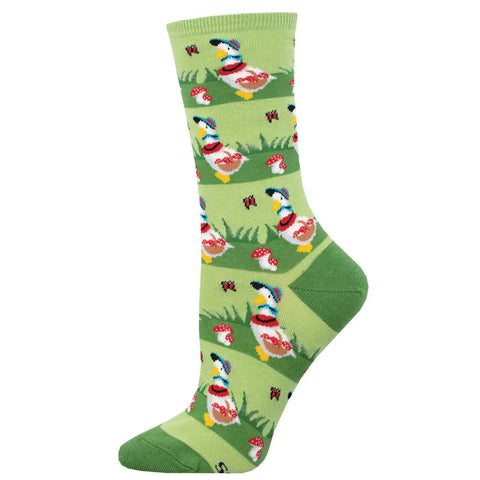 Foraging Goose Socks - Green