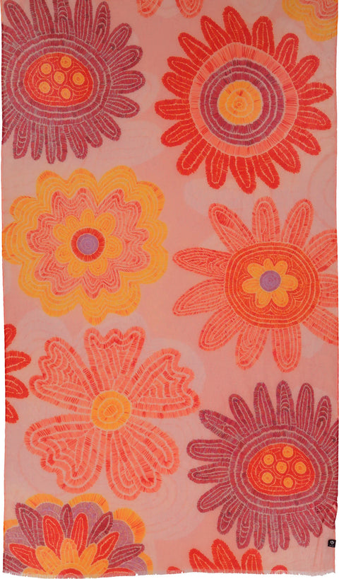Abstract Wildflower Scarf