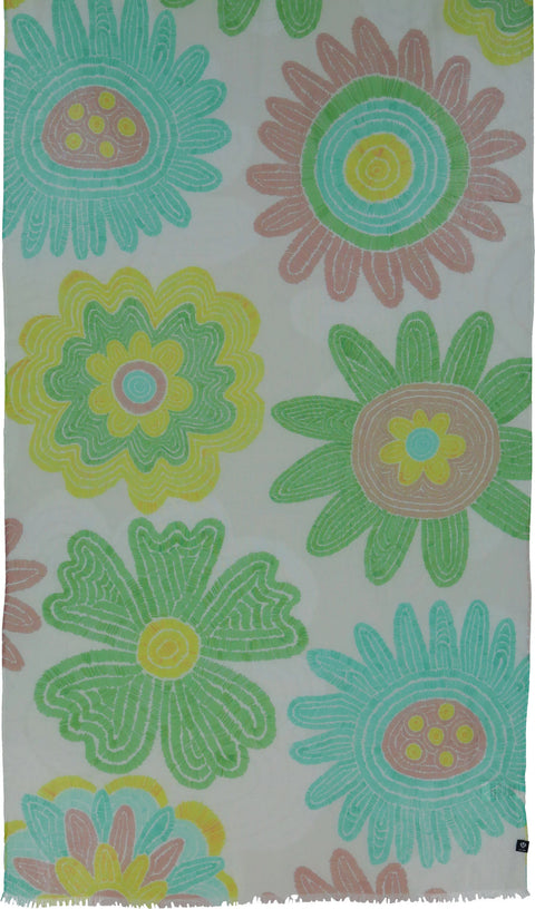 Abstract Wildflower Scarf