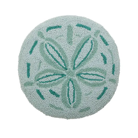 Sand Dollar Hooked Pillow