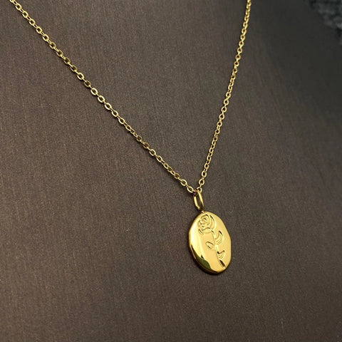 Oval Rose Necklace