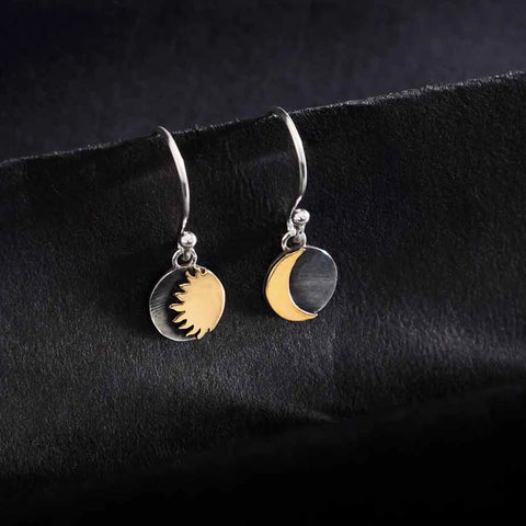 Sun & Moon Dangle Earrings