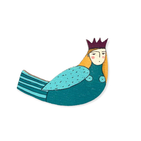 Teal Harpie Brooch