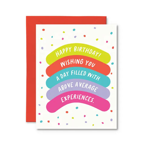 Above Average Experiences Birthday Card