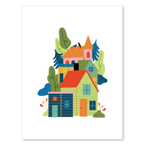 Cat Town 5x7