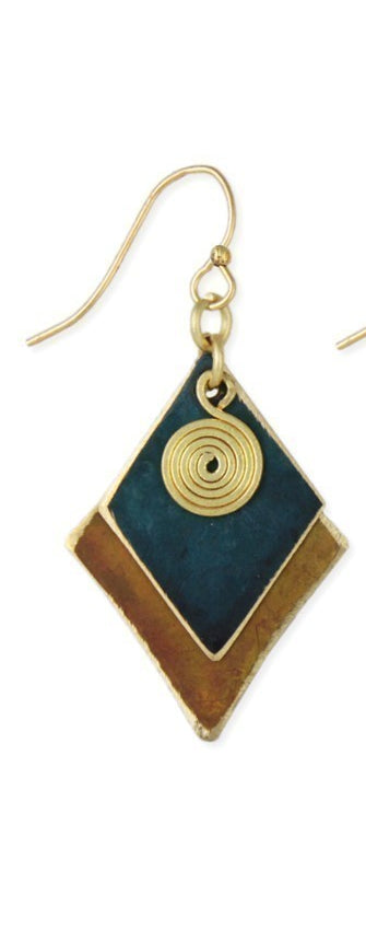 Diamond Swirl Earrings