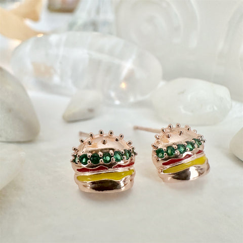 Burger Stud Earrings