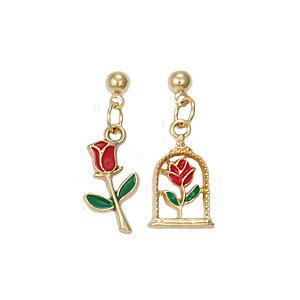 Mismatched Rose Stud Earrings