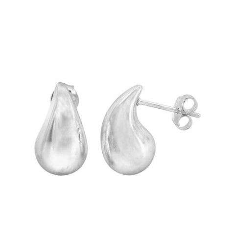 Small Curved Teardrop Studs
