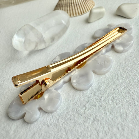 White Daisy Hair Clip