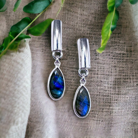 Ellie Earrings Labradorite