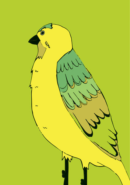 Green Bird Card