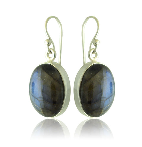 Labradorite Oval Earrings