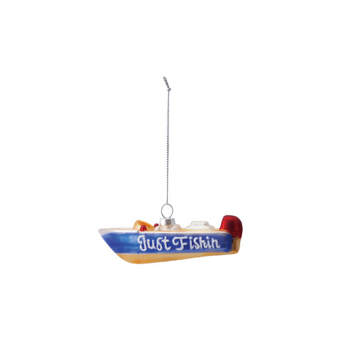 Just Fishing Boat Ornament