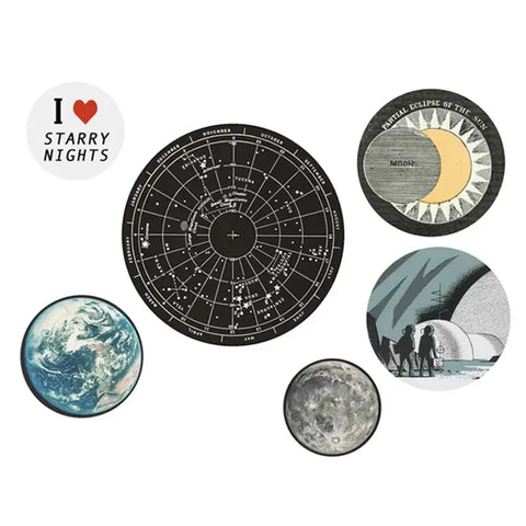 Earth & Moon Button Pack