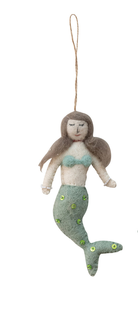 Felted Mermaid Ornaments