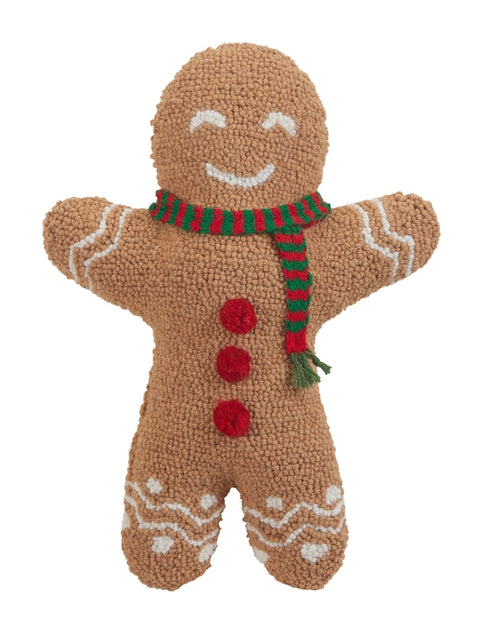 Gingerbread Hooked Pillow