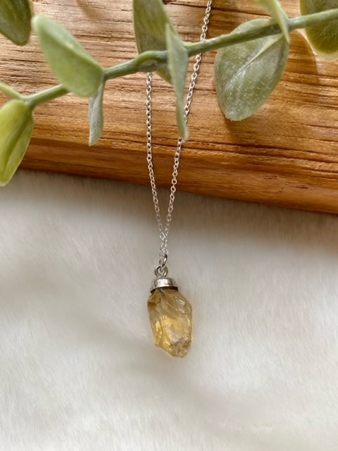 Rough Citrine Necklace
