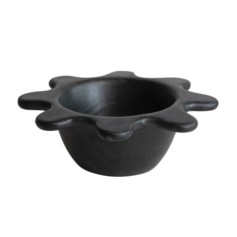 Matte Black Abstract Bowl