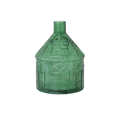 Emerald Green Glass House Vase