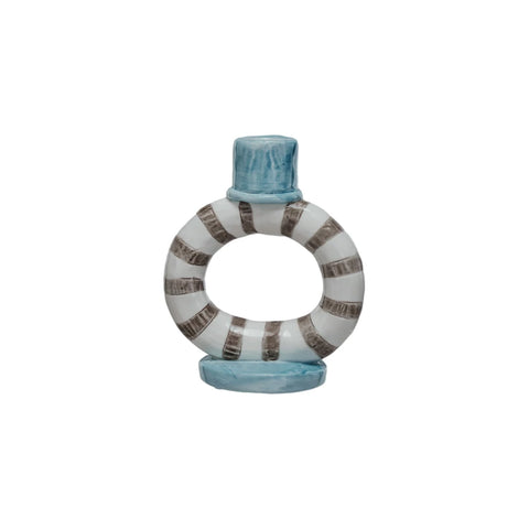 Candle Holder - Black & White Circle