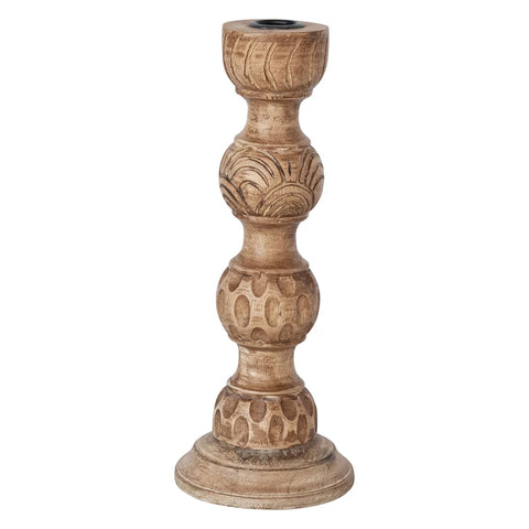 Hand-Carved Candle Holder