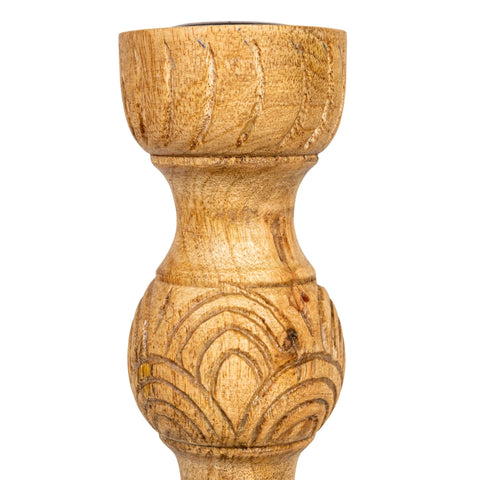 Hand-Carved Candle Holder
