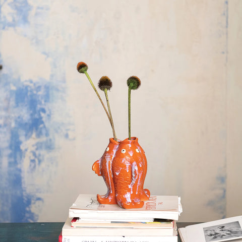 Koi Fish Shaped Vase