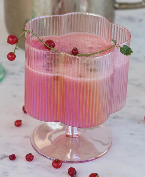 Floral Stemmed Glass