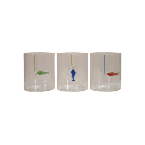 Fish On A Hook Drinking Glass - 3 Styles