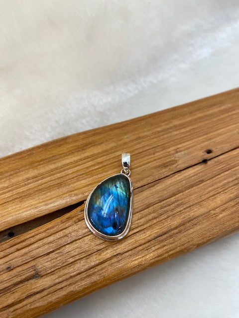Irregular Shaped Labradorite Pendant
