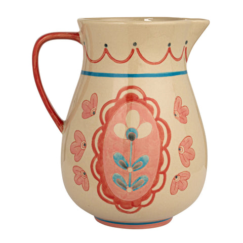 Floral Hand Painted Pitcher