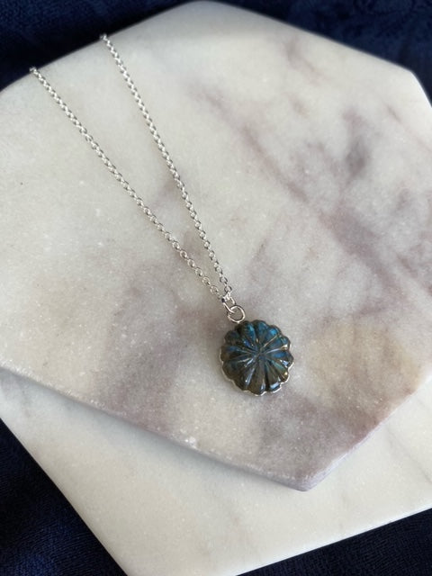 Labradorite Flower Necklace