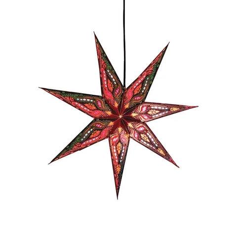 Purple & Lime Paper Star