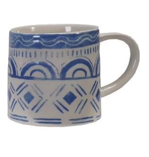 Blue & White Tile Pattern Mugs - 4 Styles