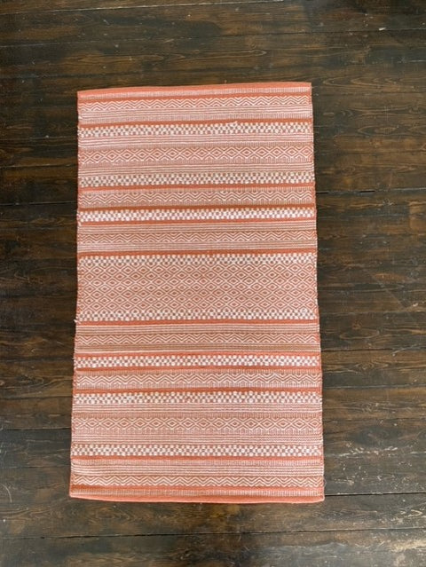 Orange & White Rug