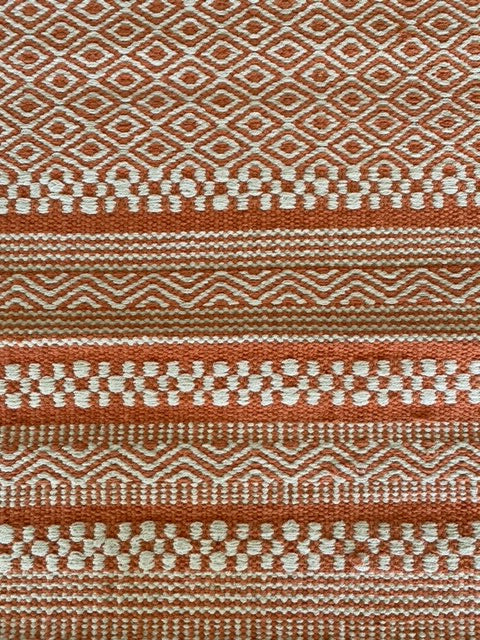 Orange & White Rug