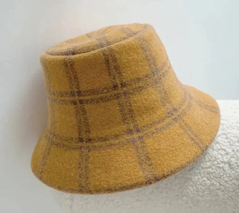 Mustard Plaid Bucket Hat