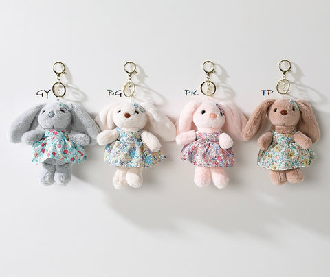 Bunny In A Dress Bag Charm/ Keychain